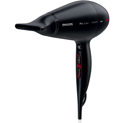 Фен Philips Pro HPS910/00, Black, 2100W, 6 швидкостей, 6 режимів, іонізація, концентратор, технологія ThermoProtect, DC двигун