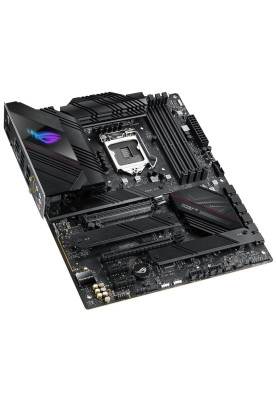 Мат.плата 1200 (B560) Asus ROG STRIX B560-E GAMING WIFI, B560, 4xDDR4, CrossFireX, Int.Video(CPU), 6xSATA3, 3xM.2, 1xPCI-E 16x 4.0, 1xPCI-E 16x 3.0, 2xPCI-E 1x 3.0, ALC4080, RTL8125B, WiFi 6, Bluetooth 5.2, 7xUSB3.2/7xUSB2.0, HDMI/DP, ATX