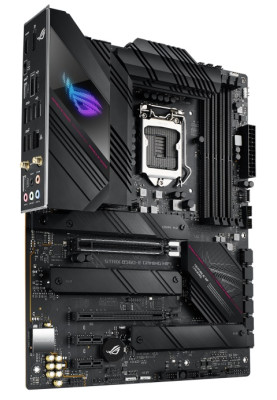 Мат.плата 1200 (B560) Asus ROG STRIX B560-E GAMING WIFI, B560, 4xDDR4, CrossFireX, Int.Video(CPU), 6xSATA3, 3xM.2, 1xPCI-E 16x 4.0, 1xPCI-E 16x 3.0, 2xPCI-E 1x 3.0, ALC4080, RTL8125B, WiFi 6, Bluetooth 5.2, 7xUSB3.2/7xUSB2.0, HDMI/DP, ATX