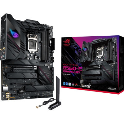 Мат.плата 1200 (B560) Asus ROG STRIX B560-E GAMING WIFI, B560, 4xDDR4, CrossFireX, Int.Video(CPU), 6xSATA3, 3xM.2, 1xPCI-E 16x 4.0, 1xPCI-E 16x 3.0, 2xPCI-E 1x 3.0, ALC4080, RTL8125B, WiFi 6, Bluetooth 5.2, 7xUSB3.2/7xUSB2.0, HDMI/DP, ATX
