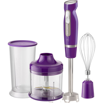 Блендер Sencor SHB4465VT-EUE3, Purple, 1000W, занурювальний, турборежим, блендер-ніжка, вінчикк, об'єм чаші 0.7 л, ємність великого подрібнювача 0.5 л