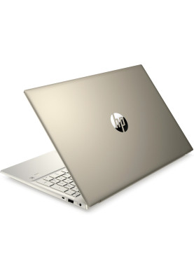 Ноутбук 15" HP Pavilion 15-eh1061ua (422L3EA) Gold 15.6", матовий LED Full HD 1920x1080 IPS, AMD Ryzen 5 5500U 2.1-4.0GHz, RAM 16Gb, SSD 512Gb, AMD Radeon Graphics, noDVD, DOS