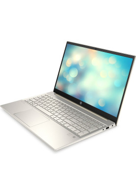 Ноутбук 15" HP Pavilion 15-eh1061ua (422L3EA) Gold 15.6", матовий LED Full HD 1920x1080 IPS, AMD Ryzen 5 5500U 2.1-4.0GHz, RAM 16Gb, SSD 512Gb, AMD Radeon Graphics, noDVD, DOS