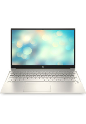 Ноутбук 15" HP Pavilion 15-eh1061ua (422L3EA) Gold 15.6", матовий LED Full HD 1920x1080 IPS, AMD Ryzen 5 5500U 2.1-4.0GHz, RAM 16Gb, SSD 512Gb, AMD Radeon Graphics, noDVD, DOS