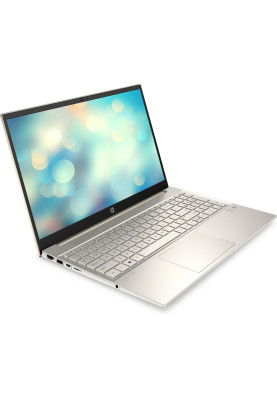 Ноутбук 15" HP Pavilion 15-eh1061ua (422L3EA) Gold 15.6", матовий LED Full HD 1920x1080 IPS, AMD Ryzen 5 5500U 2.1-4.0GHz, RAM 16Gb, SSD 512Gb, AMD Radeon Graphics, noDVD, DOS