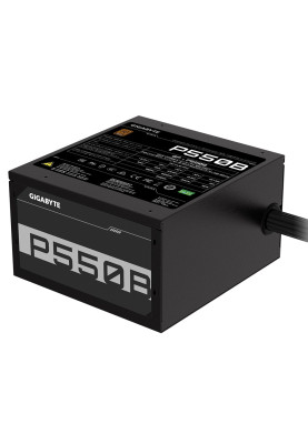 Блок живлення 550 Вт, Gigabyte P550B, Black, 80+ Bronze, Active PFC, 12 см, захист OPP/UVP/OVP/SCP/OCP (GP-P550B)