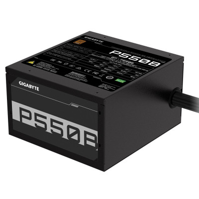 Блок живлення 550 Вт, Gigabyte P550B, Black, 80+ Bronze, Active PFC, 12 см, захист OPP/UVP/OVP/SCP/OCP (GP-P550B)