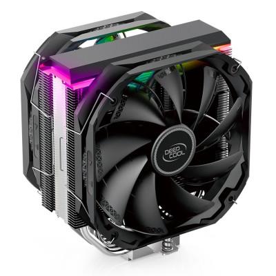Кулер для процесора Deepcool AS500 PLUS, алюминий, RGB LED, 2x140 мм PWM, для Intel 2066/2011/1366/1200/115x, AMD AMx/FMx