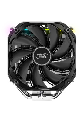 Кулер для процесора Deepcool AS500 PLUS, алюминий, RGB LED, 2x140 мм PWM, для Intel 2066/2011/1366/1200/115x, AMD AMx/FMx