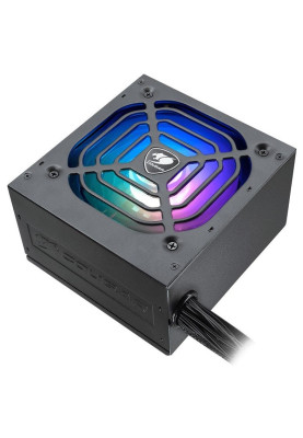 Блок живлення 550W, Cougar XTC550 ARGB, Black, 120 мм, PFC, 80% Efficience, MB: 20+4 pin, CPU: 4+4 pin, VGA: 2 x 6+2 pin, 2xMolex, 5xSATA, захист OVP/OPP/SCP/UVP