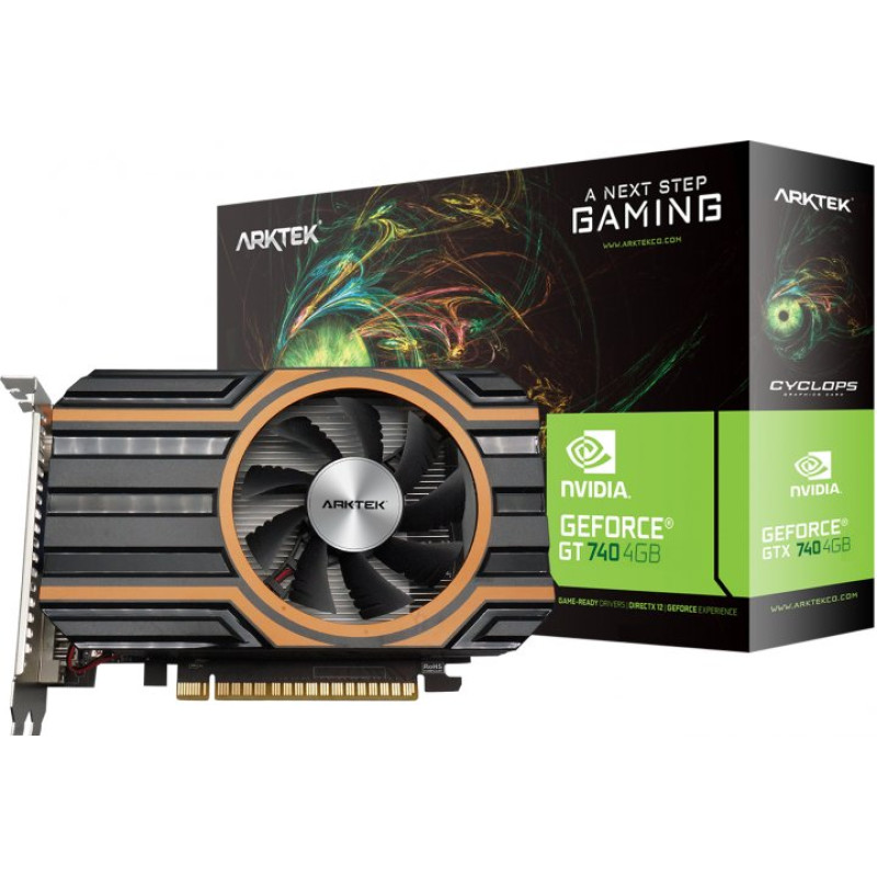 Відеокарта GeForce GT740, Arktek, 4Gb GDDR5, 128-bit, VGA/DVI/HDMI, 1058/5000 MHz (AKN740D5S4GH1)