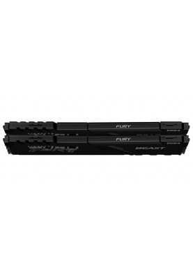 Пам'ять 4Gb x 2 (8Gb Kit) DDR4, 2666 MHz, Kingston Fury Beast, Black, 16-18-18, 1.2V, з радіатором (KF426C16BBK2/8)