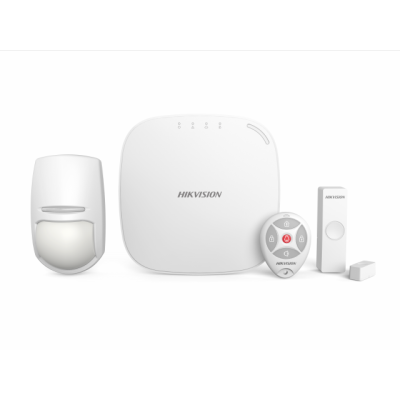 Комплект охоронної системи Hikvision DS-PWA32-NKG, White, бездротова панель управління DS-PWA32-HG x 1, датчик DS-PD2-P10P-W x 1, датчик DS-PD1-MC-WWS x 1, 1 x стельовий монтажний кронштейн , 1 x настінний монтажний кронштейн, DS-PKFE-5 x 1