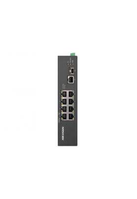 Комутатор Hikvision DS-3T0310HP-E/HS, 6xGigabit PoE, 2xGigabit Hi-PoE, 1xGigabit SFP, некерований, 197x114.2x42.2 мм