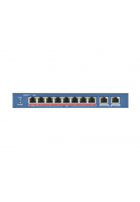 Комутатор Hikvision DS-3E0310HP-E, 7xPoE, 2xGigabit, 1xHiPoe, некерований, 217.6x27.8x103.35 мм
