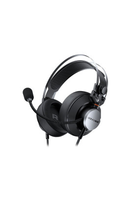 Навушники Cougar VM410, Iron, 3.5 мм, накладні, динаміки 53 мм, 9.7-мм мікрофон з шумозаглушенням, 113 дБ, 32 Ом
