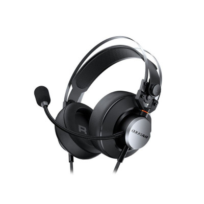Навушники Cougar VM410, Iron, 3.5 мм, накладні, динаміки 53 мм, 9.7-мм мікрофон з шумозаглушенням, 113 дБ, 32 Ом