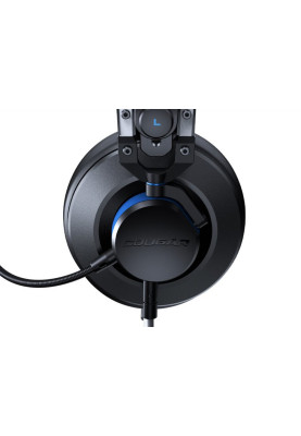 Навушники Cougar VM410 PS, Black, 3.5 мм, накладні, динаміки 53 мм, 9.7-мм мікрофон з шумозаглушенням, 113 дБ, 32 Ом