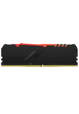 Пам'ять 16Gb x 2 (32Gb Kit) DDR4, 3600 MHz, Kingston Fury Beast RGB, Black, 18-22-22, 1.35V, з радіатором (KF436C18BBAK2/32)