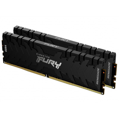 Пам'ять 16Gb x 2 (32Gb Kit) DDR4, 3600 MHz, Kingston Fury Renegade, Black, 16-18-18, 1.35V, з радіатором (KF436C16RB1K2/32)