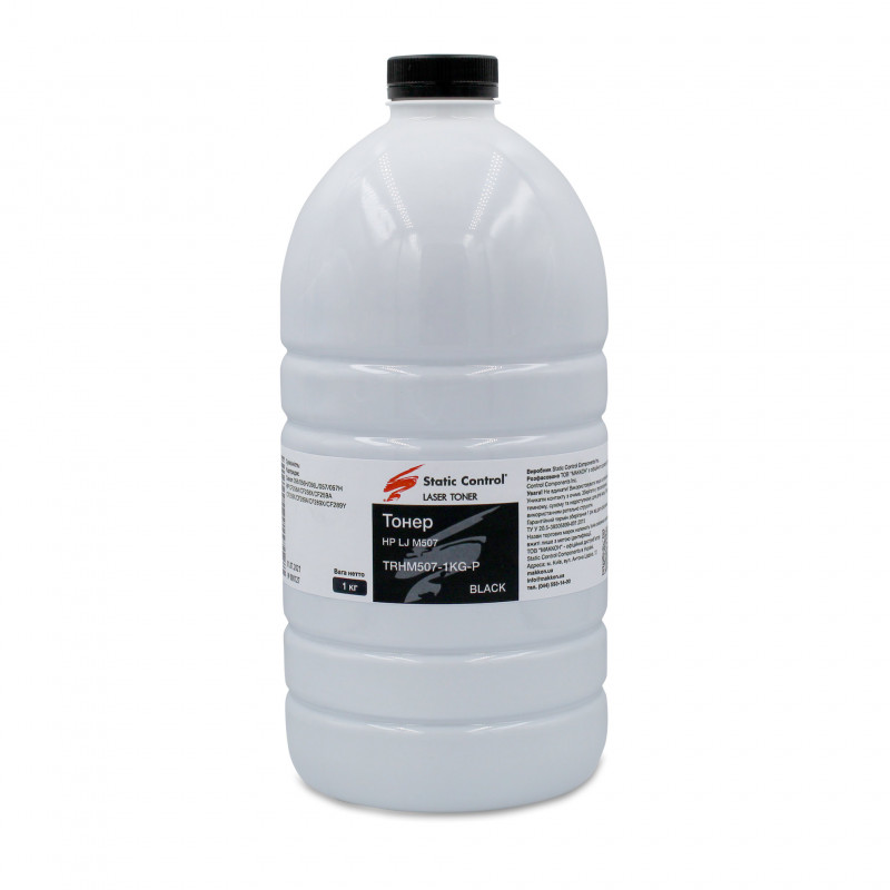 Тонер HP LJ M304/M404/M428/M507/M528, Canon LBP228/320/325, MF540/542/543, 1 кг, Static Control (TRHM507-1KG-P)