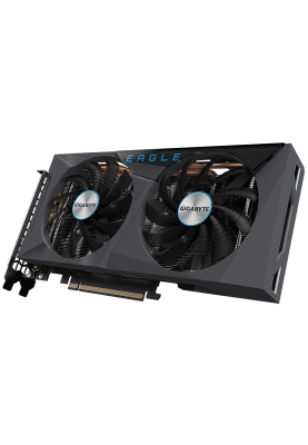 Відеокарта GeForce RTX 3060, Gigabyte, EAGLE Rev. 2.0 (Limited Hash Rate), 12Gb GDDR6, 192-bit, 2xHDMI/2xDP, 1777/15000 MHz, 8-pin (GV-N3060EAGLE-12GD)