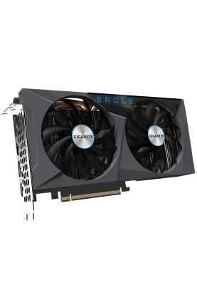 Відеокарта GeForce RTX 3060, Gigabyte, EAGLE Rev. 2.0 (Limited Hash Rate), 12Gb GDDR6, 192-bit, 2xHDMI/2xDP, 1777/15000 MHz, 8-pin (GV-N3060EAGLE-12GD)