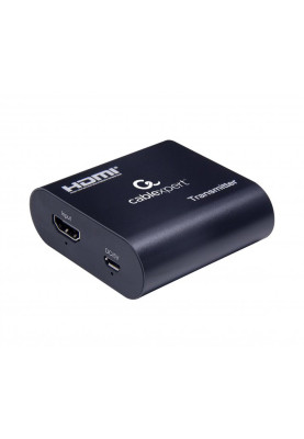 Подовжувач HDMI по "крученій парі", до 60 м, Black, V1.3, Cablexpert, живлення через microUSB порт (DEX-HDMI-03)