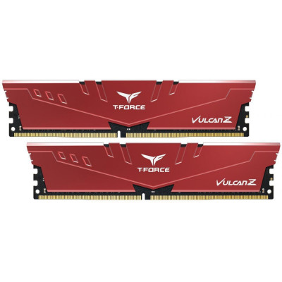 Пам'ять 16Gb x 2 (32Gb Kit) DDR4, 3200 MHz, Team Vulcan Z, Red, 16-20-20-40, 1.35V, з радіатором (TLZRD432G3200HC16FDC01)