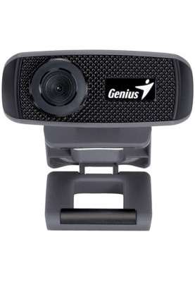 Web камера Genius FaceCam 1000X, Black, 1Mp, 1280x720/30 fps, мікрофон, ручний фокус, багатофункціональний зажим, USB 2.0, 2 м