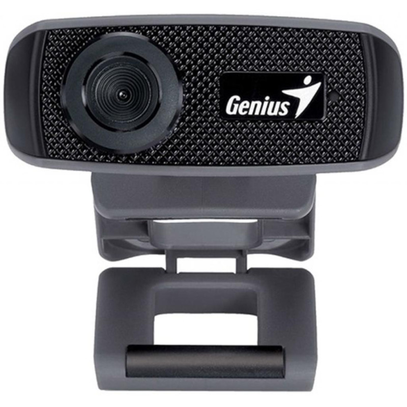 Web камера Genius FaceCam 1000X, Black, 1Mp, 1280x720/30 fps, мікрофон, ручний фокус, багатофункціональний зажим, USB 2.0, 2 м