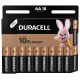 Батарейка AA (LR6), лужна, Duracell Duralock Basic, 18 шт, 1.5V, (MN1500 18BL)