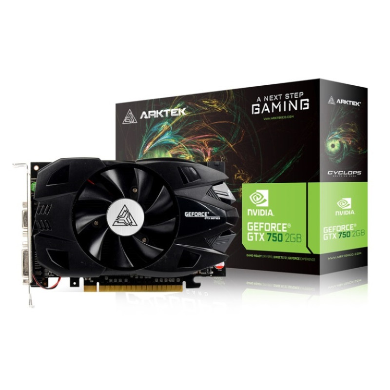 Відеокарта GeForce GTX 750, Arktek, 2Gb GDDR5, 128-bit, VGA/DVI/HDMI, 1020/5000 MHz (AKN750D5S2GH1)