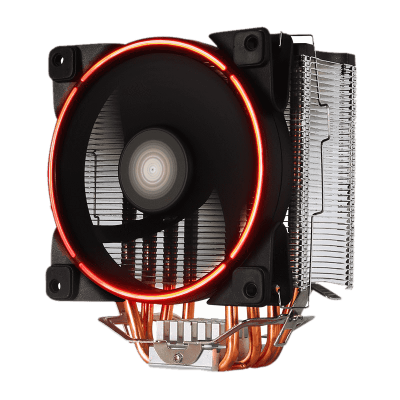 Кулер для процесора GameMax Gamma 500 Red, алюміній/мідь, 1x125 мм Blue LED, PWM, для Intel 1200/115x/775, AMD AMx/FMx, до 180W