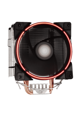 Кулер для процесора GameMax Gamma 500 Red, алюміній/мідь, 1x125 мм Blue LED, PWM, для Intel 1200/115x/775, AMD AMx/FMx, до 180W