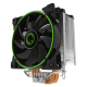 Кулер для процесора GameMax Gamma 500 Green, алюміній/мідь, 1x125 мм Green LED, PWM, для Intel 1200/115x/775, AMD AMx/FMx, до 180W