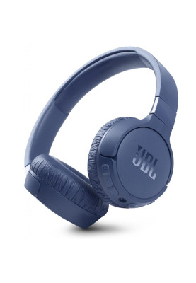 Навушники бездротові JBL Tune 660NC, Blue, Bluetooth, мікрофон, акумулятор 610 mAh, активне шумозаглушення, технологія "Pure Bass", кнопки на чашках навушників (JBLT660NCBLU)