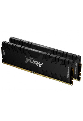 Пам'ять 16Gb x 2 (32Gb Kit) DDR4, 3200 MHz, Kingston Fury Renegade, Black, 16-18-18, 1.35V, з радіатором (KF432C16RB1K2/32)