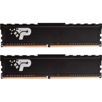 Пам'ять 16Gb x 2 (32Gb Kit) DDR4, 3200 MHz, Patriot Signature Line Premium, Black, 16-18-18-36, 1.35V, з радіатором (PSP432G3200KH1)