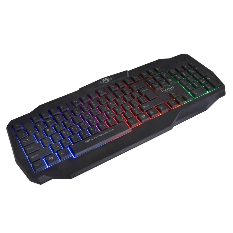 Клавіатура Marvo K601 Black, USB, Multi-LED підсвічування, довжина кабелю 1,5 м. (K601)