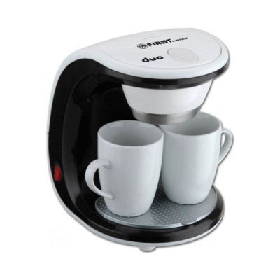 Кавоварка First FA-5453-2, White, 450W, крапельна, об'єм 0.25л, індикація включення, 2 порцелянові чашки по 125 мл