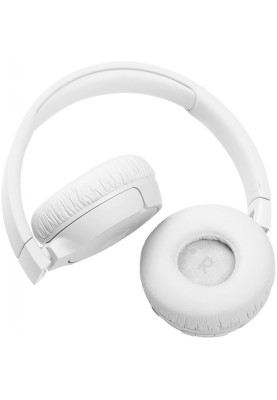 Навушники бездротові JBL Tune 660NC, White, Bluetooth, мікрофон, акумулятор 610 mAh, активне шумозаглушення, технологія "Pure Bass", кнопки на чашках навушників (JBLT660NCWHT)