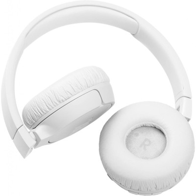 Навушники бездротові JBL Tune 660NC, White, Bluetooth, мікрофон, акумулятор 610 mAh, активне шумозаглушення, технологія "Pure Bass", кнопки на чашках навушників (JBLT660NCWHT)
