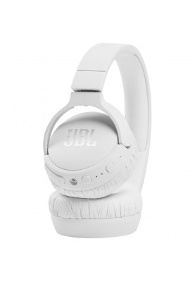 Навушники бездротові JBL Tune 660NC, White, Bluetooth, мікрофон, акумулятор 610 mAh, активне шумозаглушення, технологія "Pure Bass", кнопки на чашках навушників (JBLT660NCWHT)