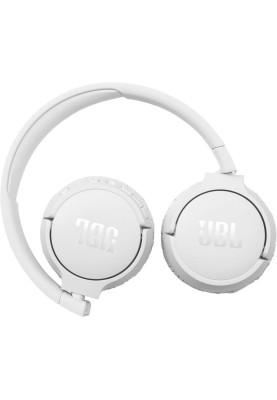 Навушники бездротові JBL Tune 660NC, White, Bluetooth, мікрофон, акумулятор 610 mAh, активне шумозаглушення, технологія "Pure Bass", кнопки на чашках навушників (JBLT660NCWHT)