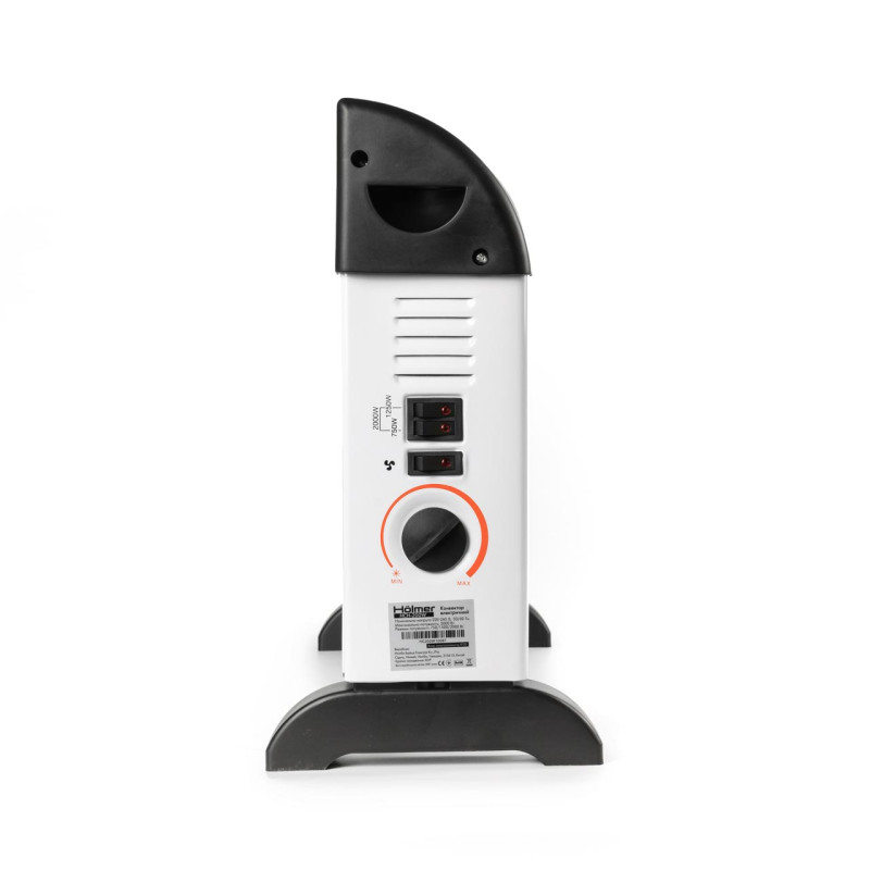 Конвектор електричний Holmer HCH-200W, White, 2000W, підлоговий, 25м2, механічне керування, захист IP20, з вентилятором, захист від перегріву, терморегулятор