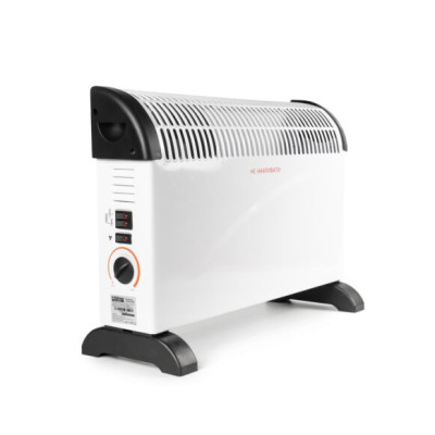 Конвектор електричний Holmer HCH-200W, White, 2000W, підлоговий, 25м2, механічне керування, захист IP20, з вентилятором, захист від перегріву, терморегулятор