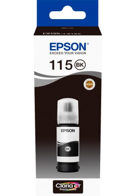 Чорнило Epson 115, Black, для L8160/L8180, 70 мл, пігментні (C13T07C14A)