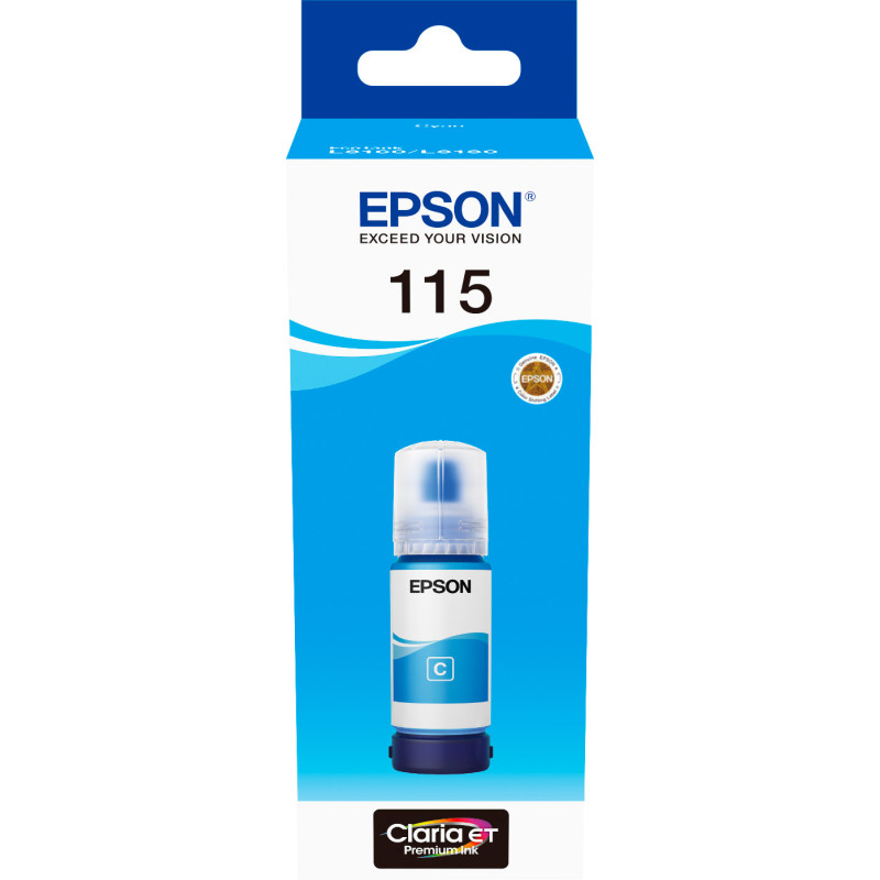 Чорнило Epson 115, Cyan, для L8160/L8180, 70 мл (C13T07D24A)