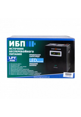 Джерело безперебійного живлення LogicPower LPY-W-PSW-500VA+ (350Вт) 10A/20A з правильною синусоїдою 12 В (4142)